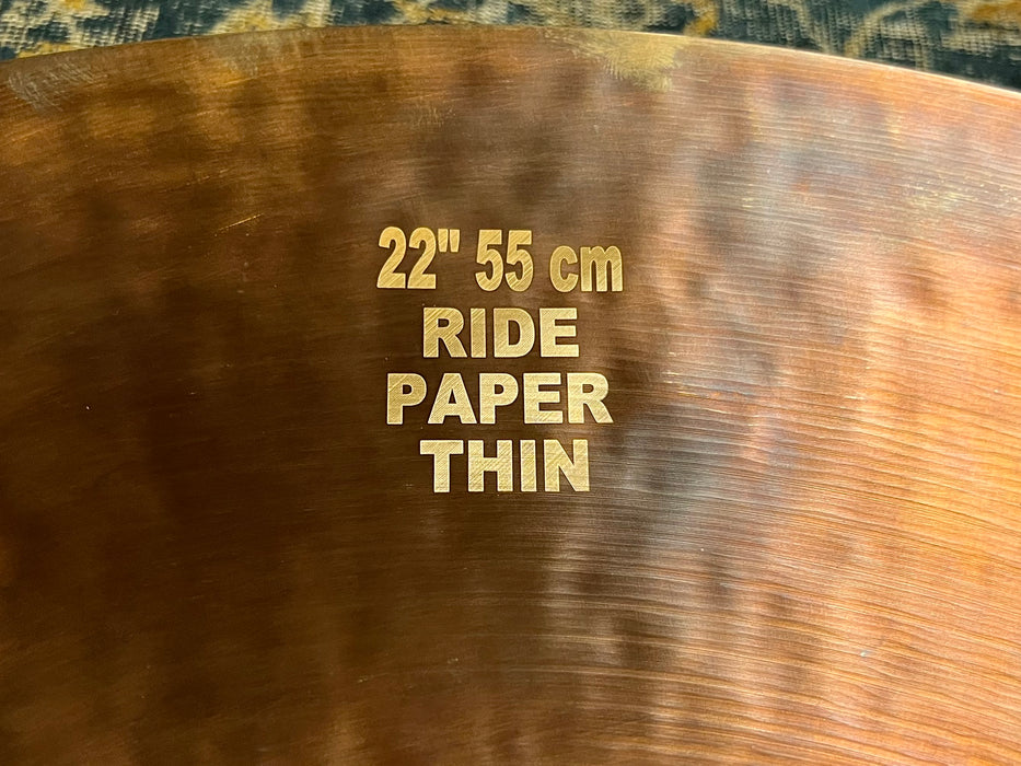 PRE AGED PAPER THIN DARK Masterwork 22” Crash Ride 1942 g PERFECT