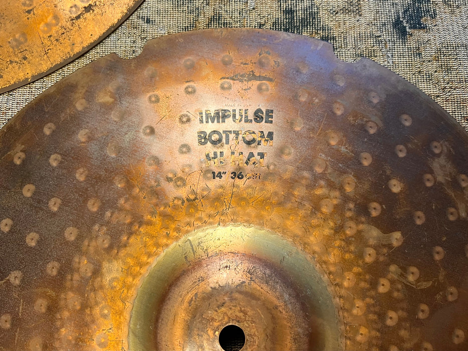 ZILDJIAN RUDE HIHATS? Well…CLOSE! Zildjian IMPULSE 14” Hihats 1132 1120 g RAW Factory Notches