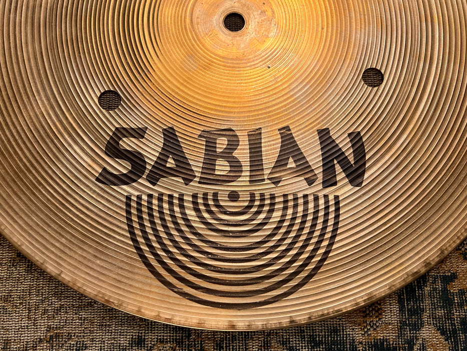 RARE ULTRA CRISP Vintage Sabian 14” FLAT Hihats 1132 1410 G Super CLEAN