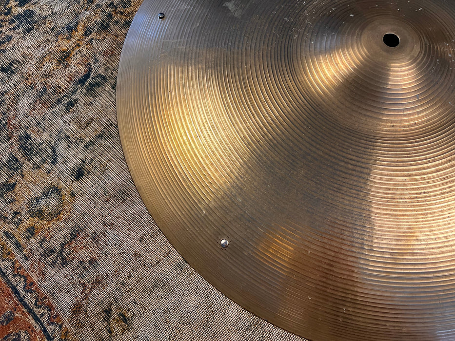 SMOOTH 1960s Vintage Zildjian Hand Hammered 18” Light Ride Sizzle 1549 g ALL 6 RIVETS