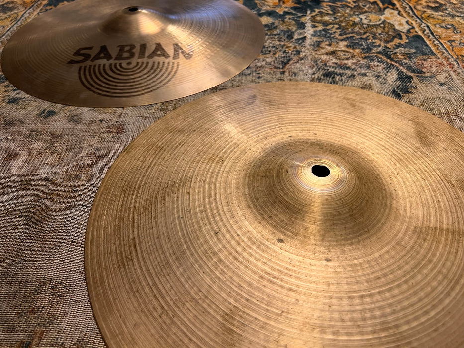 Vintage Canadian Zildjian Sabian Light New Beat Combo Hihats 14” 894 1259 g