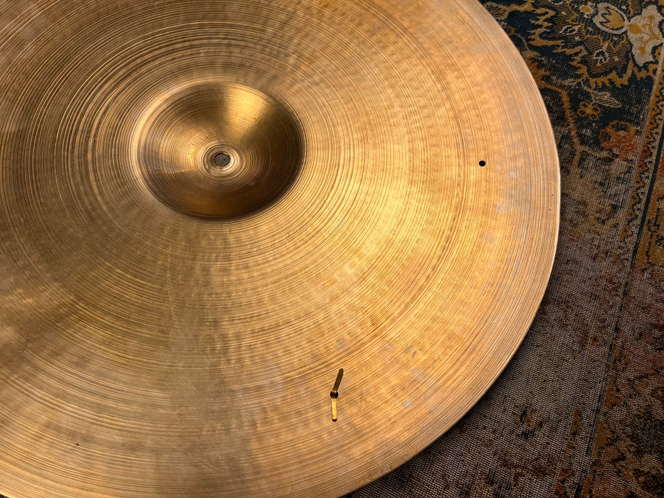 COMPLEX 1950s Block Stamp Vintage Zildjian 20” LIGHT RIDE SIZZLE 2266 g