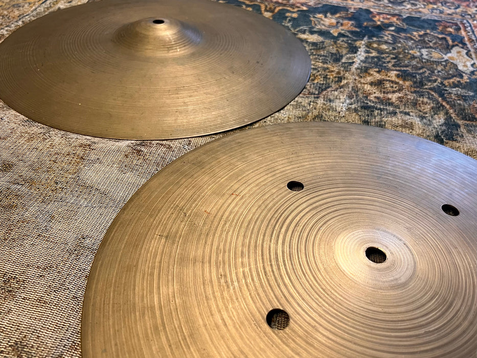 Vintage HOLLOW LOGO Zildjian QUICK BEAT 14” Hihats 1138 1464 g VINNIE