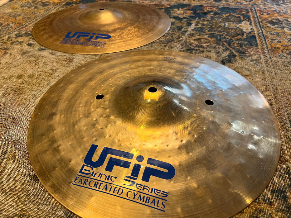 CRISP DRY Deep Hammered UFIP BIONIC Series 14” 1316 1458 Hihats CLEAN DON’T PAY $480