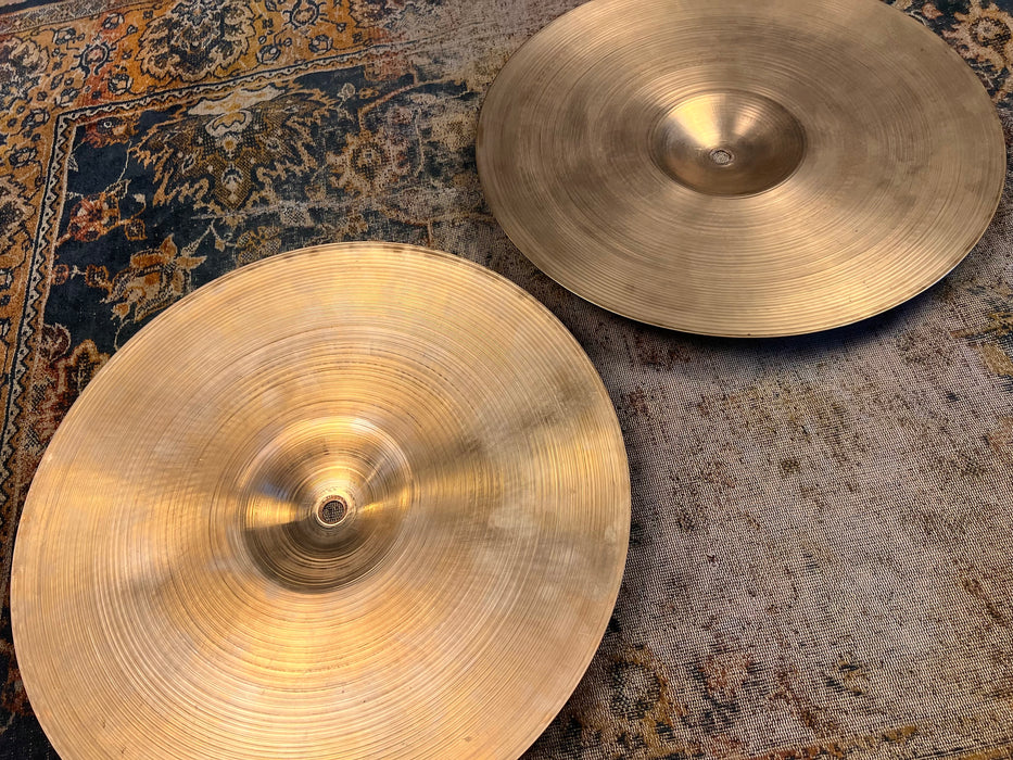 CLEAN 1960s Vintage Zildjian EARLY New Beat Hihats 14” 865 1231 g COMPLEX