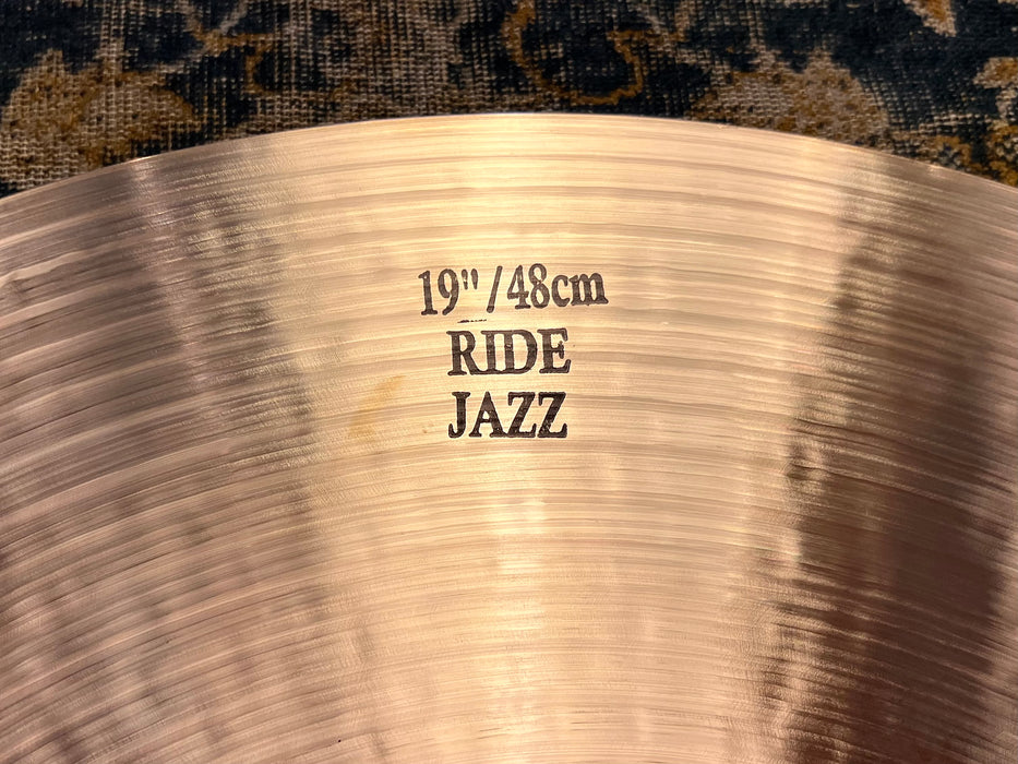 RARE 19” DARK WARM ISTANBUL MEHMET SULTAN JAZZ Ride Sizzle 1682 g