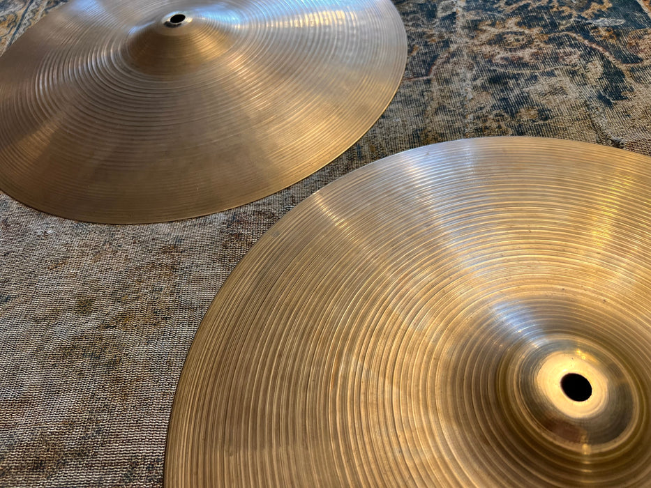 THIN TOP Vintage Zildjian 1970s 15” NEW BEAT Hihats 935 1496 g CLEAN DARK