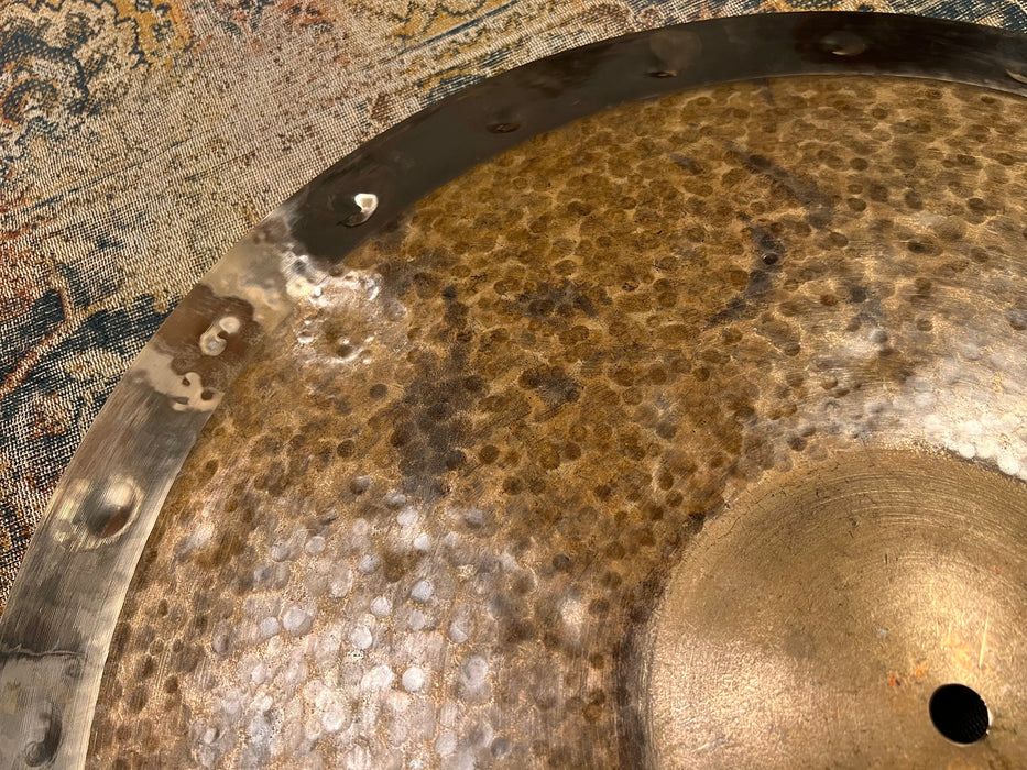 HUGE COMPLEX Hand Hammered Masterwork 22” DUAL Paper Thin Crash Ride 1952 g