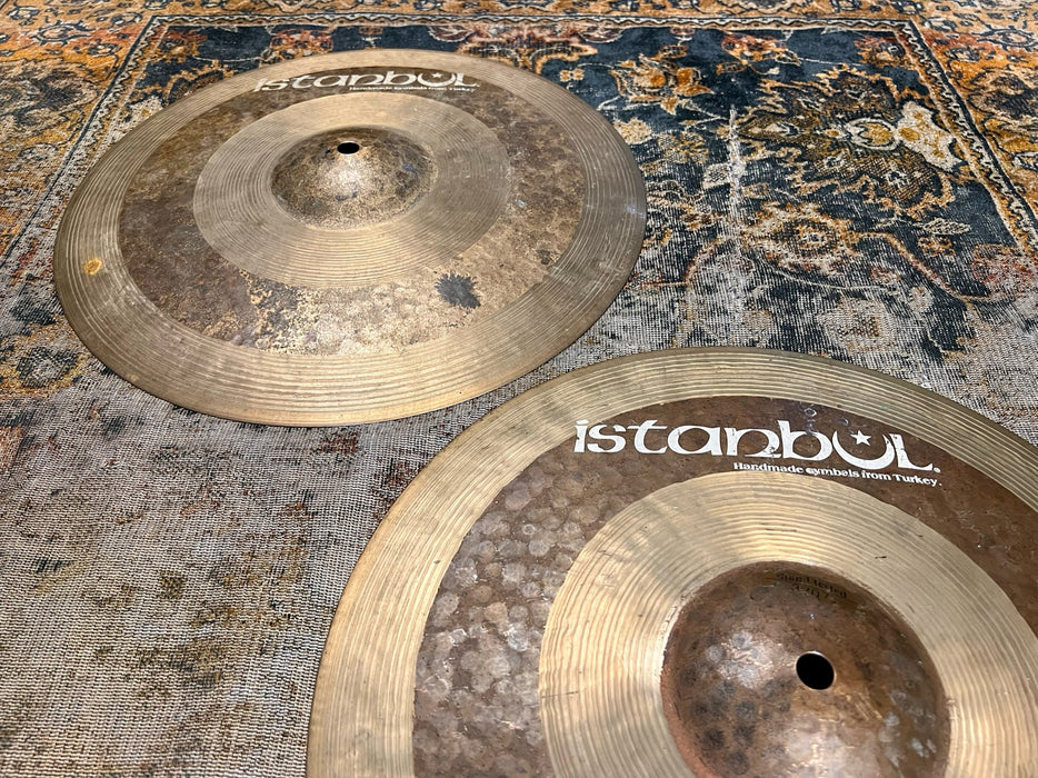 RARE PRE SPLIT ISTANBUL AGOP MEHMET SULTAN Hihats 14” 1100 1270 g