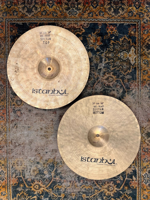RARE PRE SPLIT ISTANBUL AGOP MEHMET SULTAN Hihats 14” 1100 1270 g