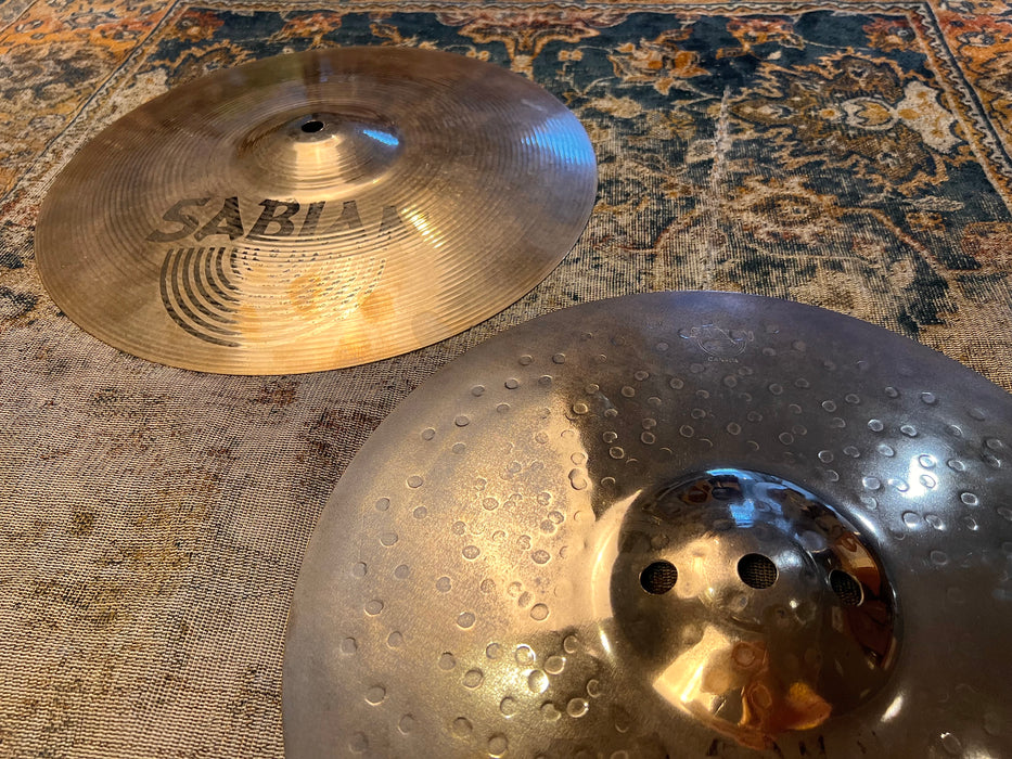 CRISP Vintage Sabian FUSION 13" Hihats AA 808 1418 g K/Z style THIN TOP