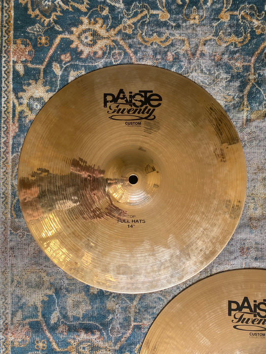 Rare Discontinued Paiste Twenty Custom FULL Hihats 992 1308 g BRILLIANT