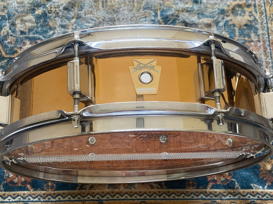 Rare Discontinued 1991 BRONZE LUDWIG PICCOLO Supraphonic 3" X 13" Snare Factory Perfect