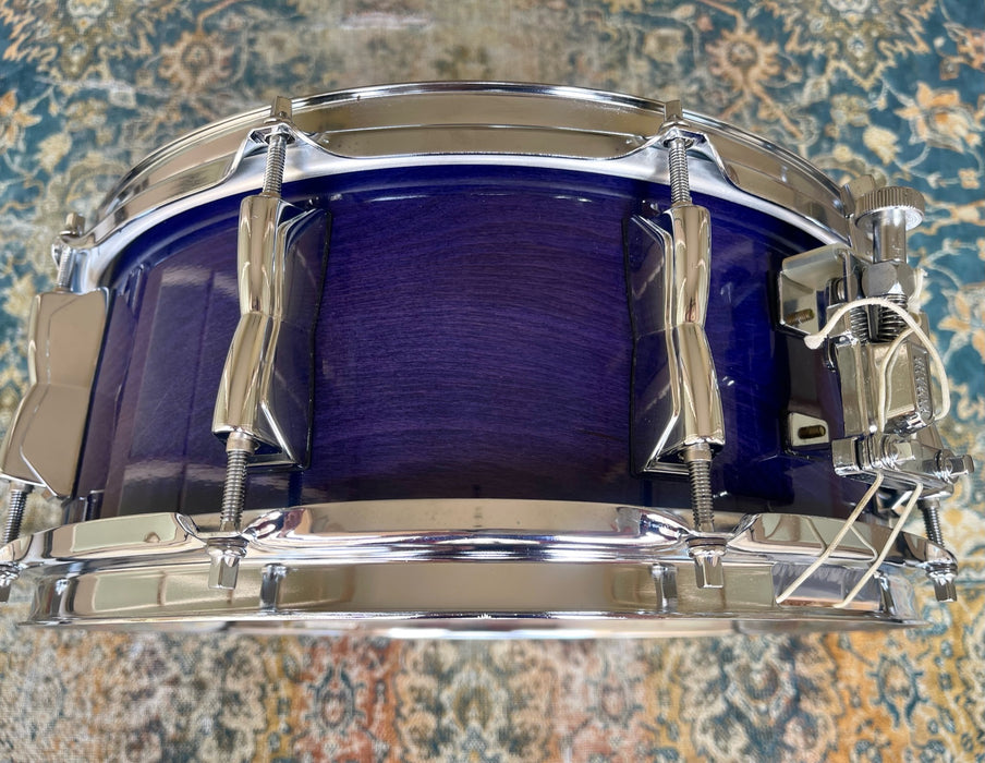 MADE IN JAPAN Yamaha BEECH CUSTOM 5.5” X 14” Snare Rare BLUEBERRY Lacquer
