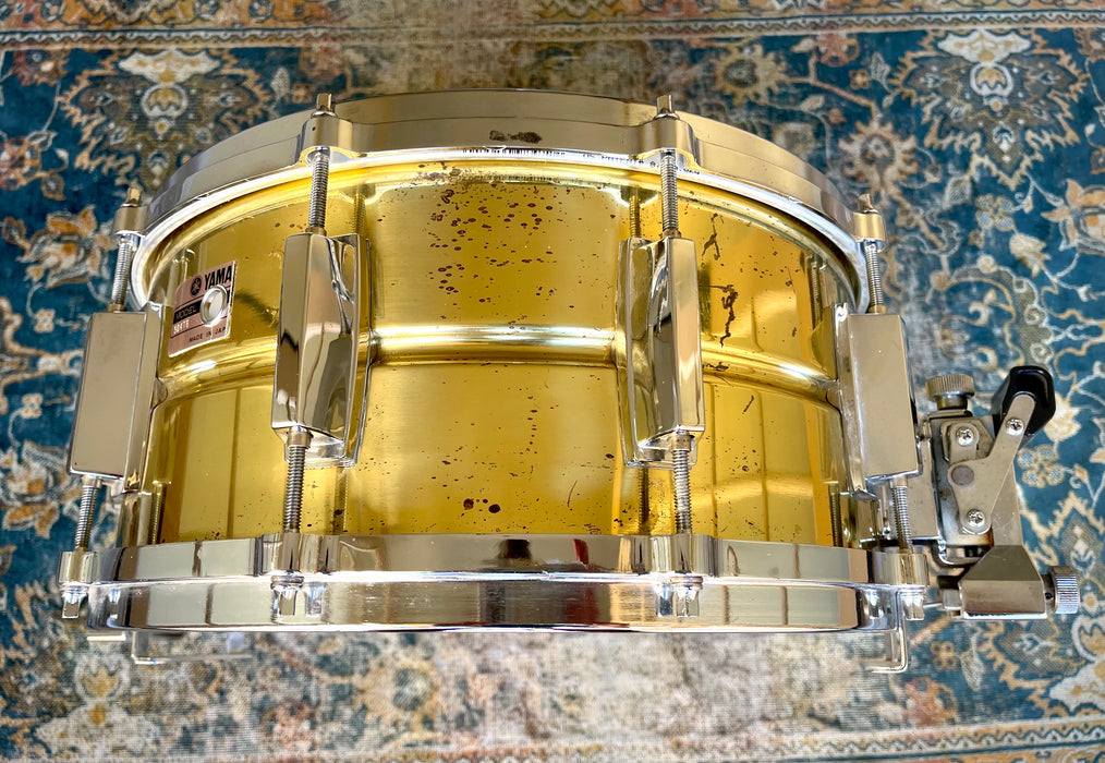 MIJ Iconic Yamaha SEAMLESS SHELL Brass 6.5” X 14” Snare Vinnie Colaiuta SD 416