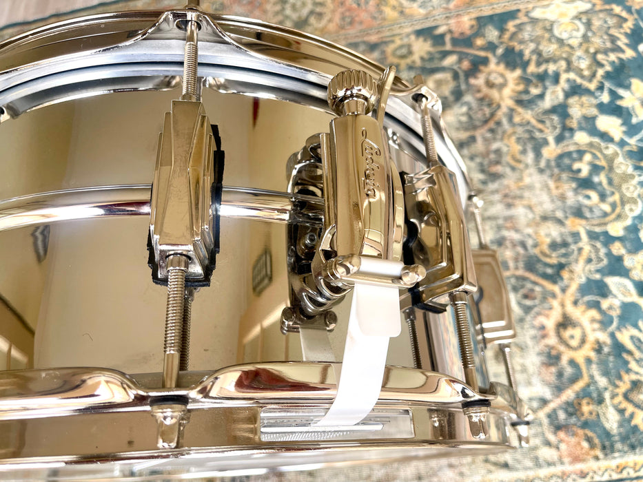 Ltd Ludwig Super Ludwig COB Supraphonic BRASS 6.5” X 14” w NICKEL HARDWARE