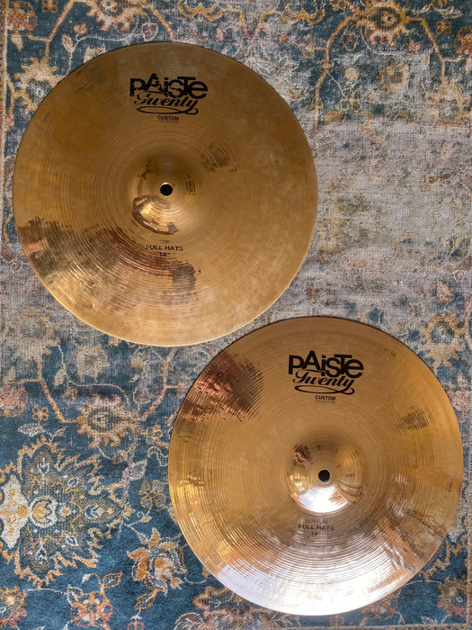 Rare Discontinued Paiste Twenty Custom FULL Hihats 992 1308 g BRILLIANT