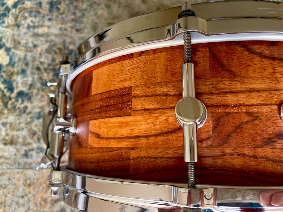 RARE CANOPUS Limited 30 ROSEWOOD Block Segment 5.5” X 14” Snare CLEAN
