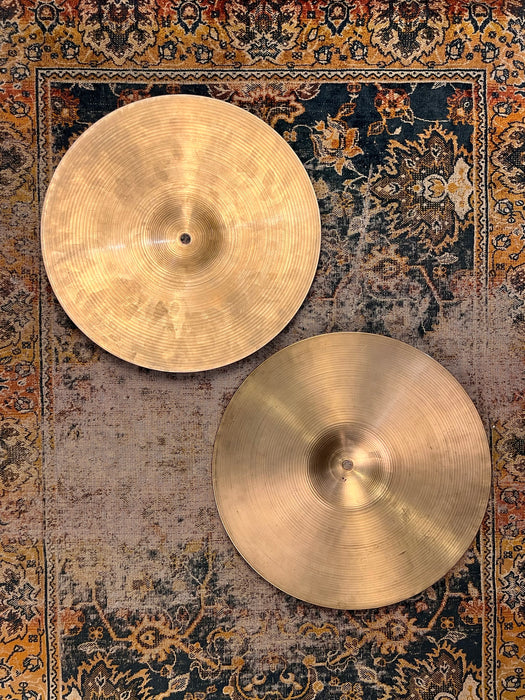 1960s Vintage Zildjian EARLY New Beat Hihats 14” 885 1292 g FACTORY STAMP