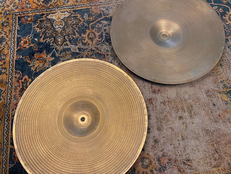 THIN Vintage Zildjian 1970s New Beat 14” Hihats 849 1163 g Light Complex