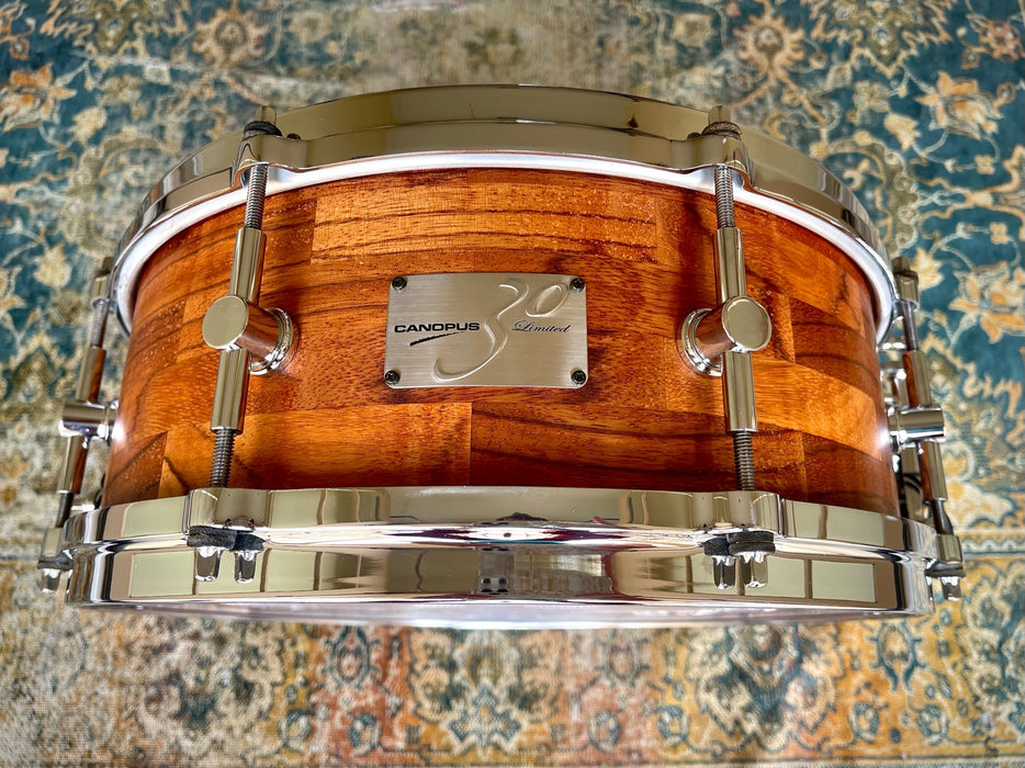 RARE CANOPUS Limited 30 ROSEWOOD Block Segment 5.5” X 14” Snare CLEAN