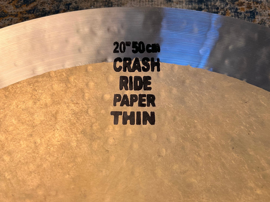 ULTRA THIN COMPLEX MASTERWORK THALLES 20" PAPER THIN RIDE 1338 g NEW