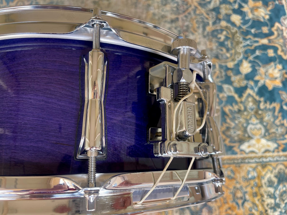 MADE IN JAPAN Yamaha BEECH CUSTOM 5.5” X 14” Snare Rare BLUEBERRY Lacquer
