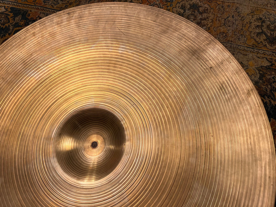HUGE 2 FOOT VINTAGE Zildjian 1960s 24” LIGHT Ride Sizzle 3798 g Shimmering