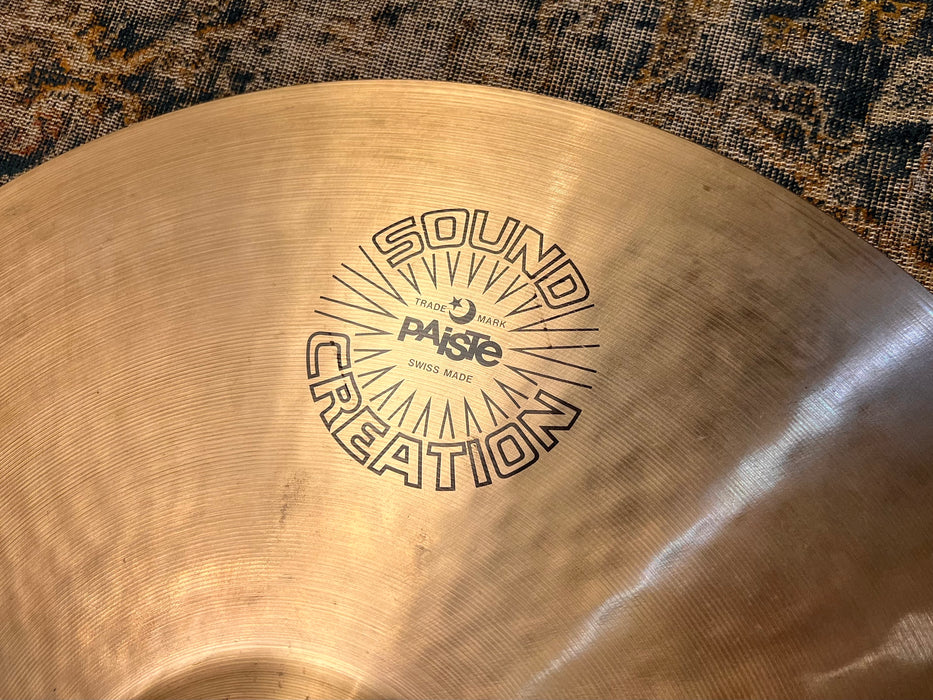 ULTRA RARE Vintage Paiste SOUND CREATION 18” SHORT CRASH 1596 g Unique Bell CLEAN