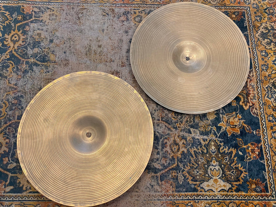 THIN Vintage Zildjian 1970s New Beat 14” Hihats 849 1163 g Light Complex