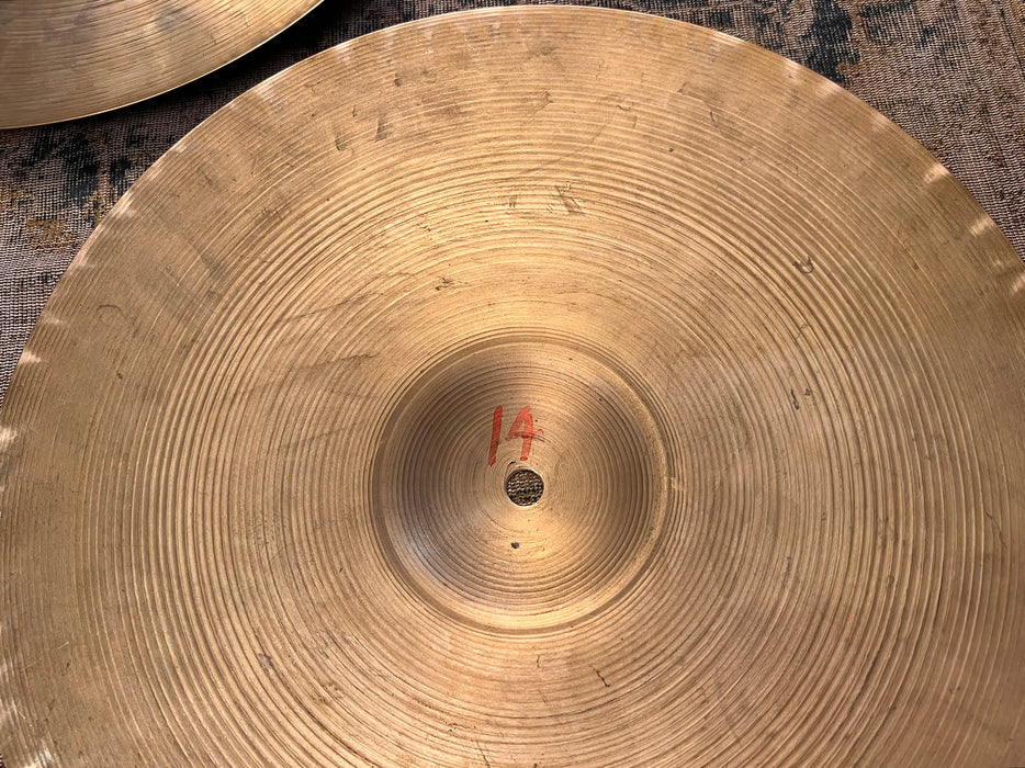 PAPER THIN Complex 1960s Vintage Zildjian 14” Hihats 822 920 g LIGHT