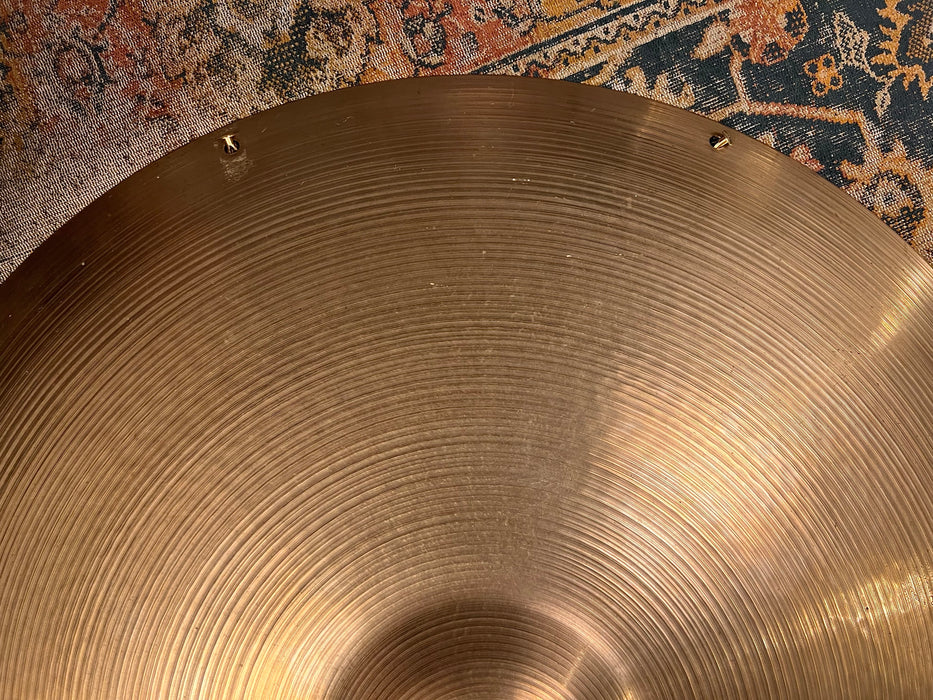 HUGE 2 FOOT VINTAGE Zildjian 1960s 24” LIGHT Ride Sizzle 3798 g Shimmering