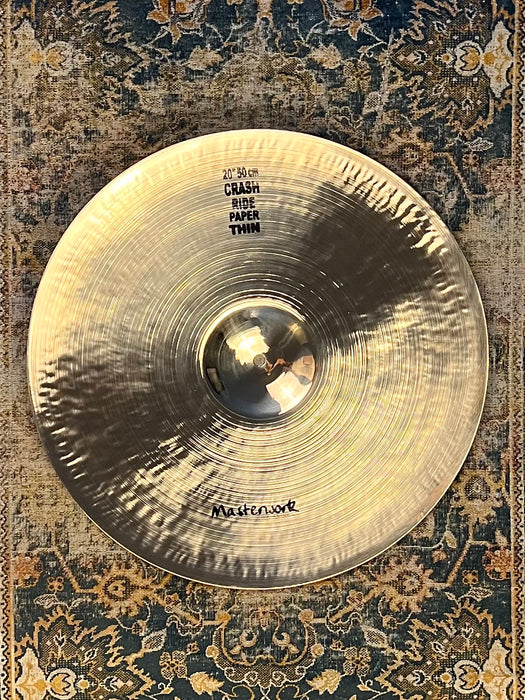 ULTRA PAPER THIN BRILLIANT Masterwork Crash Ride 20” Only 1514 g NEW
