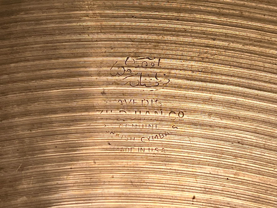 HUGE 2 FOOT VINTAGE Zildjian 1960s 24” LIGHT Ride Sizzle 3798 g Shimmering