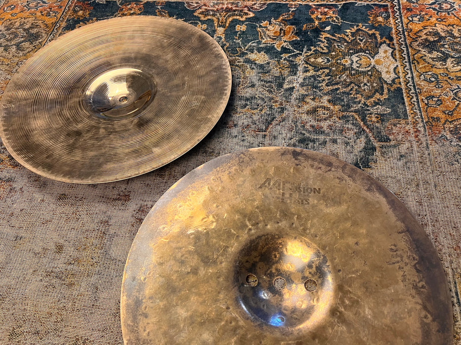 CRISP Vintage Sabian FUSION 13" Hihats AA 808 1418 g K/Z style THIN TOP