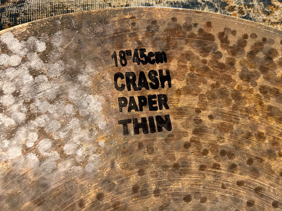 ULTRA THIN Unlathed RAW Masterwork TURK PAPER THIN Crash 18" ONLY 1154 g