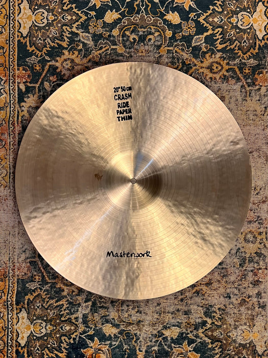 GLOWING Masterwork JAZZ MASTER 20” Paper Thin Crash Ride 1428 g