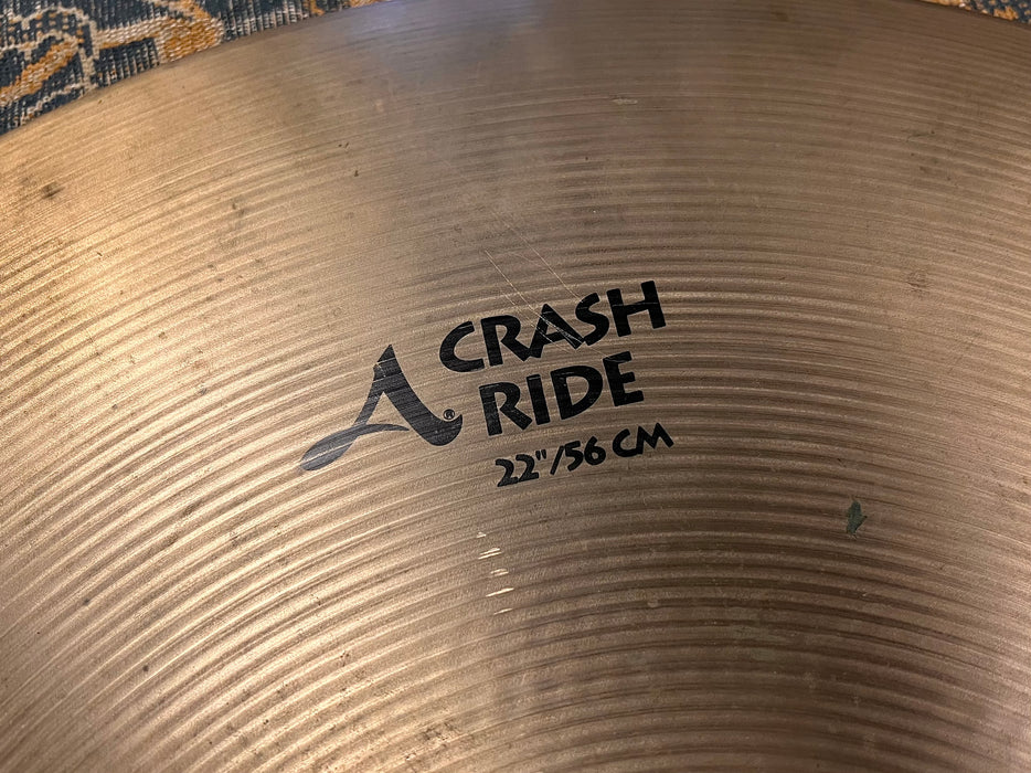 Rare MONSTROUS 22” Zildjian Factory CRASH RIDE 3162 g Discontinued