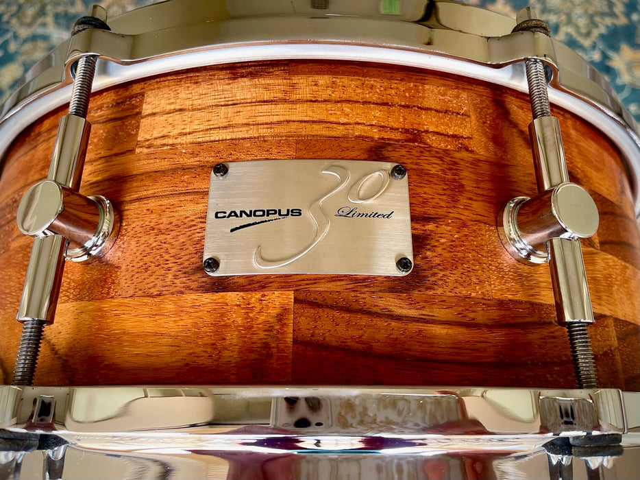 RARE CANOPUS Limited 30 ROSEWOOD Block Segment 5.5” X 14” Snare CLEAN