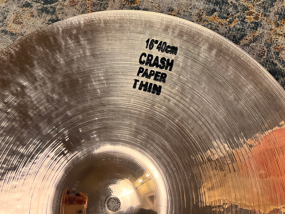 ULTRA PAPER THIN BRILLIANT Masterwork Crash 16” Only 714 g VERY FAST