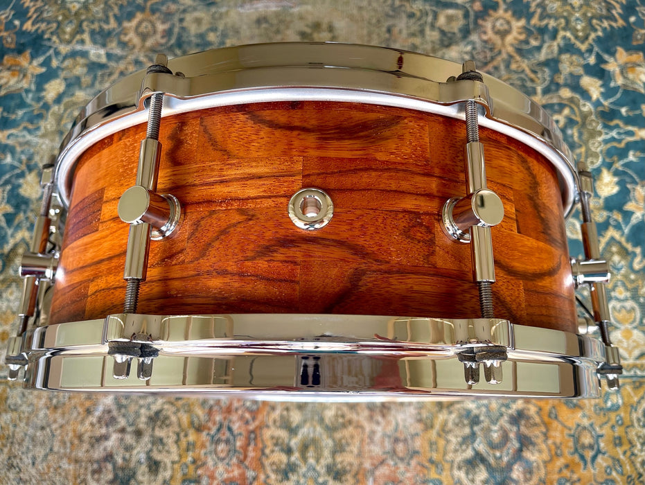 RARE CANOPUS Limited 30 ROSEWOOD Block Segment 5.5” X 14” Snare CLEAN